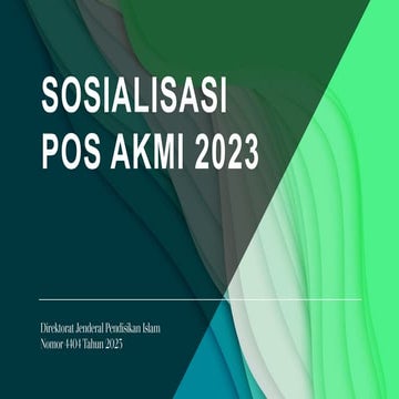 PPT SOSIALISASI POS AKMI 2023 JENJANG MI | PDF