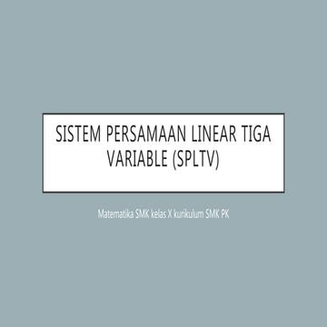 PPT SPLTV
