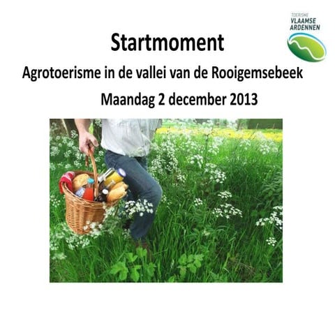 Agrotoerisme in de vallei van de Rooigemsebeek