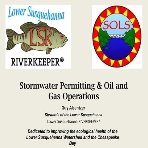 Oil & Gas Stormwater Regulation