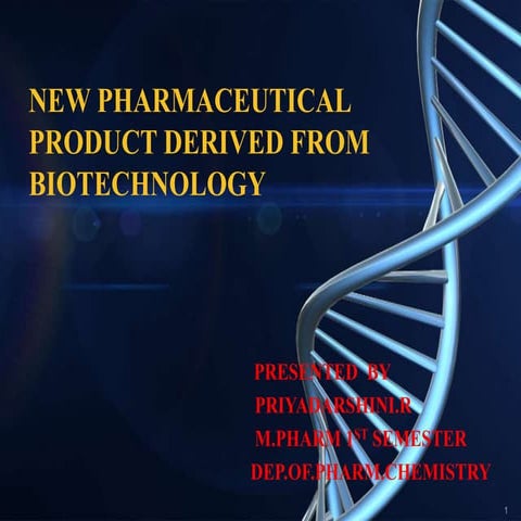 NEW PHARMACEUTICALS DERIVED FROM BIOTECHNOLOGY