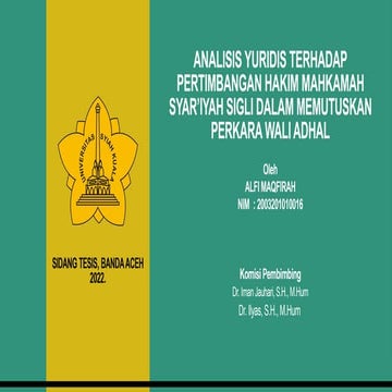 ANALISIS YURIDIS TERHADAP PERTIMBANGAN H | PPTX