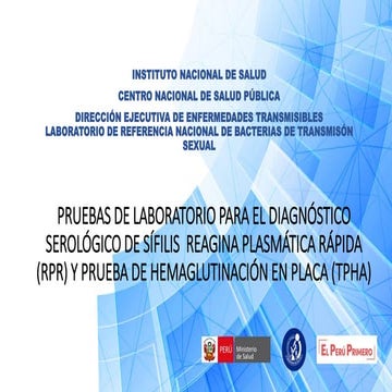 Reagina Plasmatica Rapida (RPR) | PDF