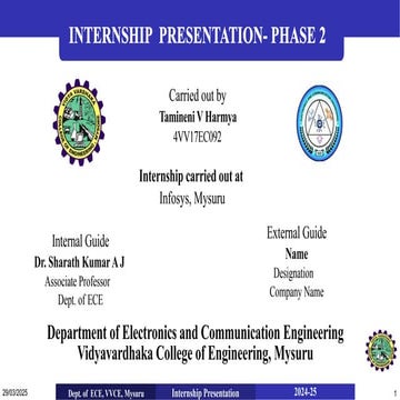 Phase 2 internshp presentation in infosys