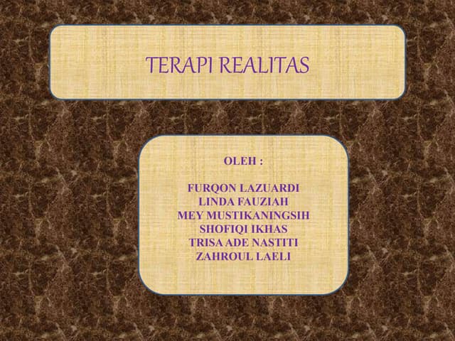 Terapi realitas