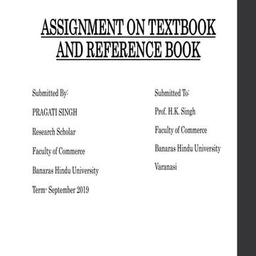 Textbook and Reference book ppt | PPTX