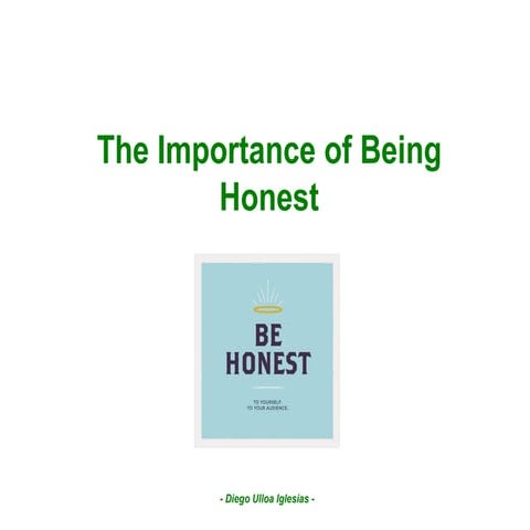 Ppt the importance of being honest