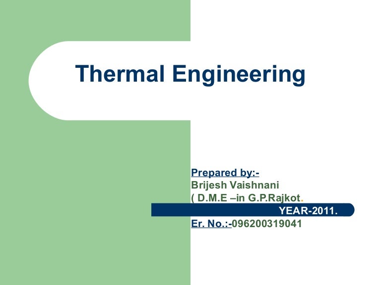 Ppt Thermal Eng 