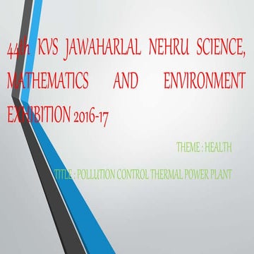 PPT ON THERMAL POWER PLANT (POLLUTION  CONTROLLED)