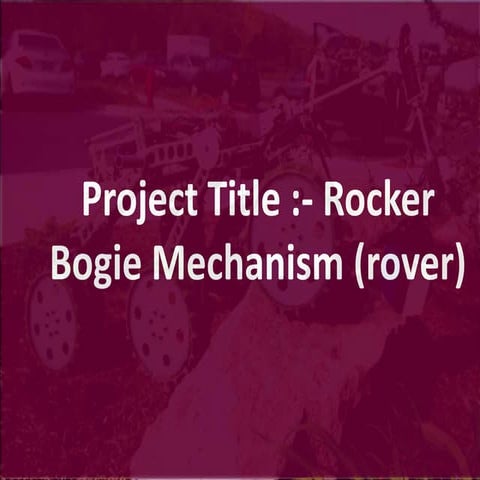 ppt on rocker bogie mechanism