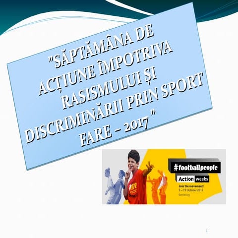 FARE action weeks” 2017 -Școala Gimnazială Copalnic-MănășturJud. Maramureș