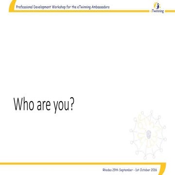 Welcome to the PDW- Claire Morvan, CSS