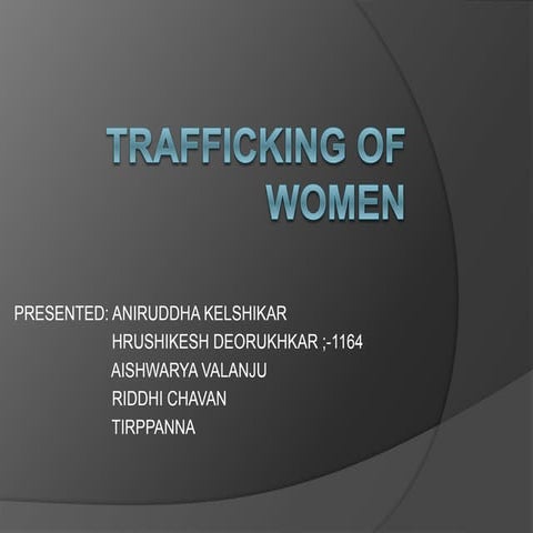 Trafficking Of Women 