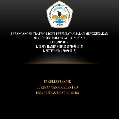 Ppt traffic light pada perempatan jalan