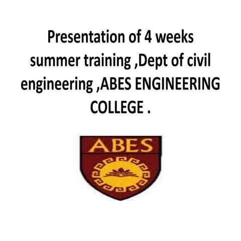 4 week summer training report