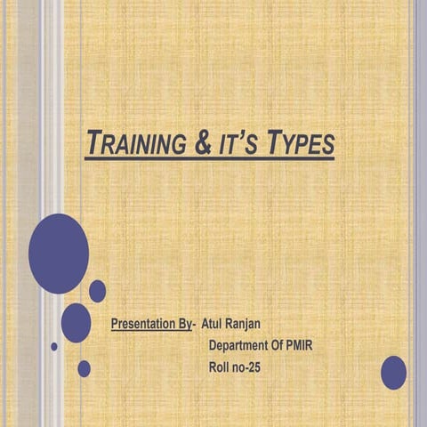 Training & its types