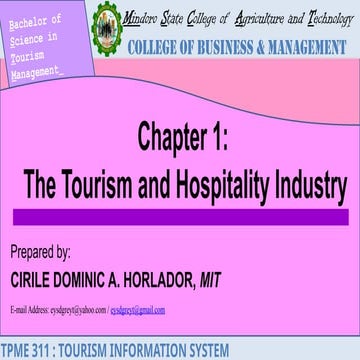 PowerPoint Presentation for Tourism Students | PPTX