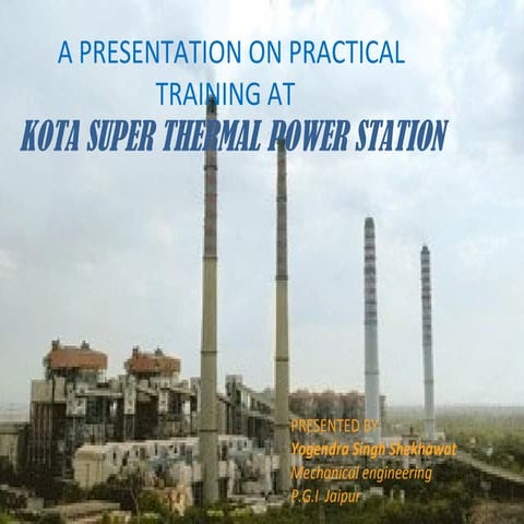 Training Report, Thermal Power Plant Report, KSTPS Report
