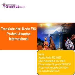 Ppt translate kelompok kode etik