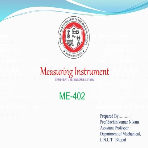 Measuring INSTRUMENTS