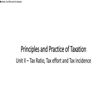 Principles and practice of taxation