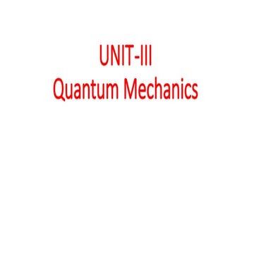Quantum Mechanics Inadequacy of classical mechanics