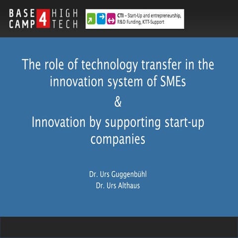 El rol de la transferencia tecnológica en el sistema de innovación suizo