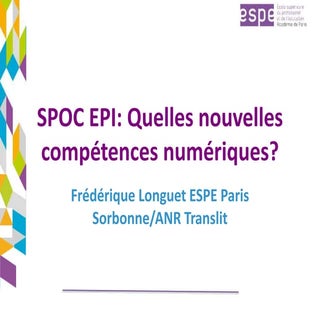 SPOC EPI : quelles nouvelles compét...
