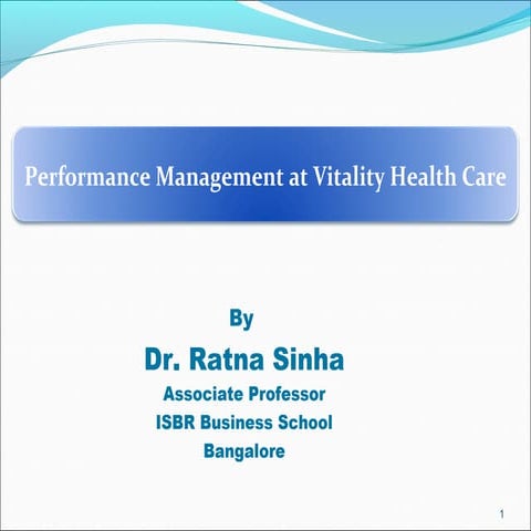 Performance Management at Vitality Health Care