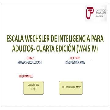 Modelo de Informe de Wais IV