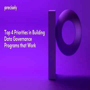 Top 4 Priorities in Building Insurance Data Governance Programs That Work
