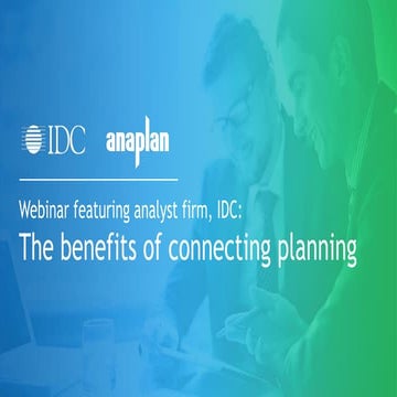 Webinar with Anaplan and IDC: The benefits of connected planning
