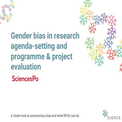 Gender bias in research agenda-setting and programme & project evaluation