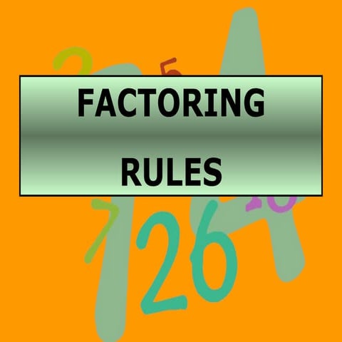 Complete Factoring Rules.ppt
