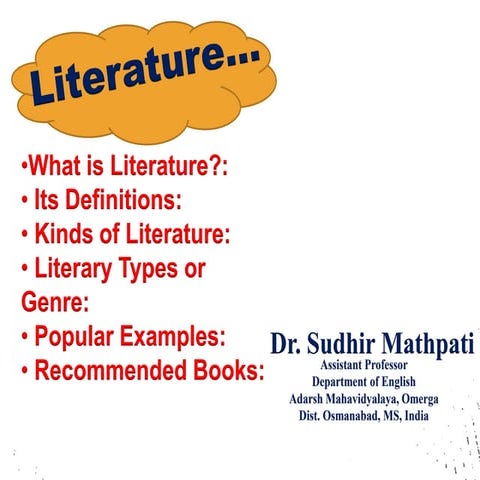 Ppt what is literature