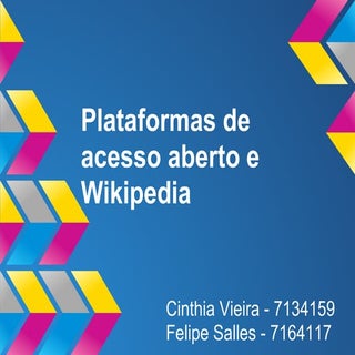 Acesso Aberto e Plataformas Wiki