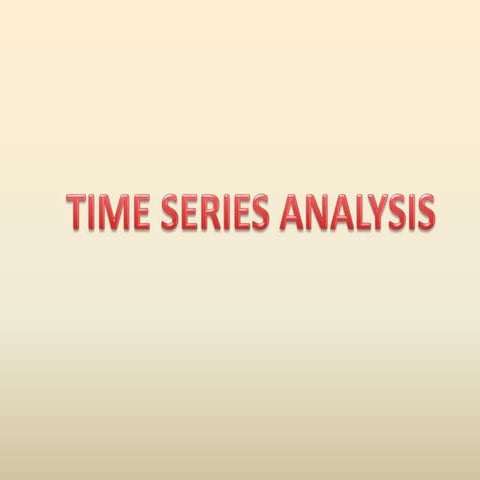 Time series analysis 