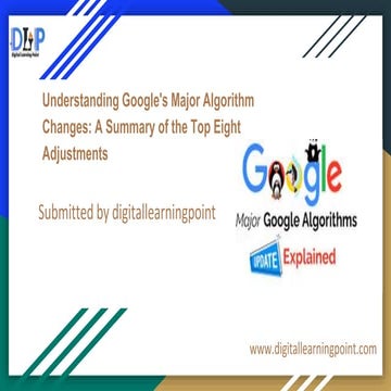 PPT on - 7 Major Google Algorithm Updates | PPTX