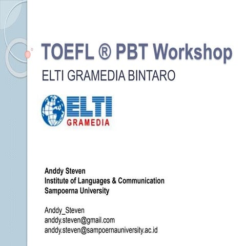 Introduction to TOEFL