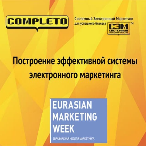 Построение эффективной системы электронного маркетинга