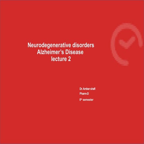 Classification and mechanism of action of alzheimers drugs | PPTX