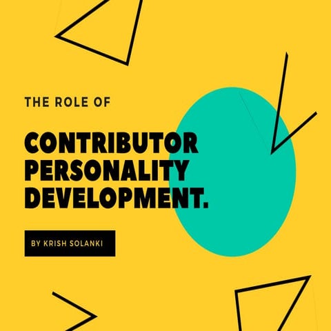 The contributor personality development 
