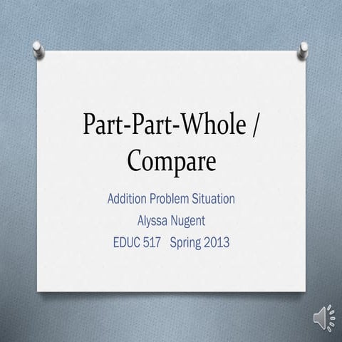 Part Part Whole math presentation | PPTX