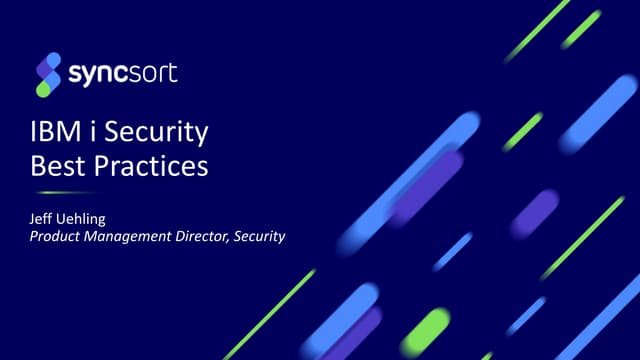 IBM i Security Best Practices
