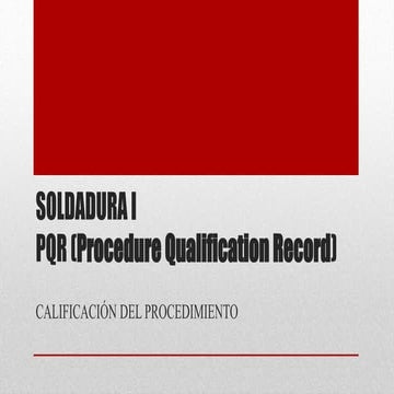 Pqr (procedure qualification record) | PPTX