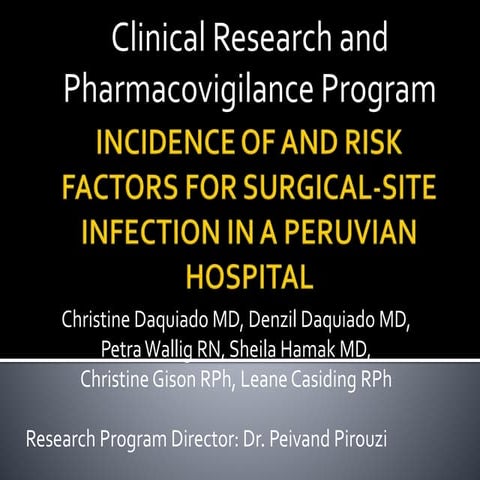 Pharmacovigilance Presentation Workshop - Christine Daquiado MD, Denzil Daqui...