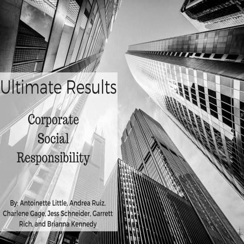 PR Campaign: Corporate Social Responsibility | PPTX