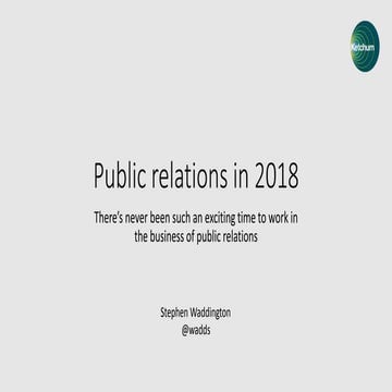 Public relations in 2018