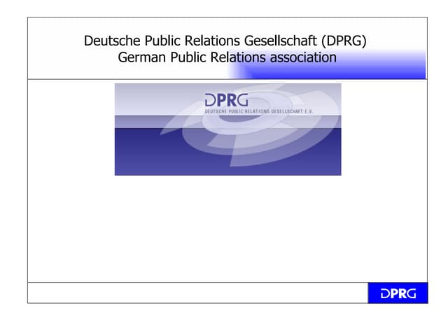 PR in germany