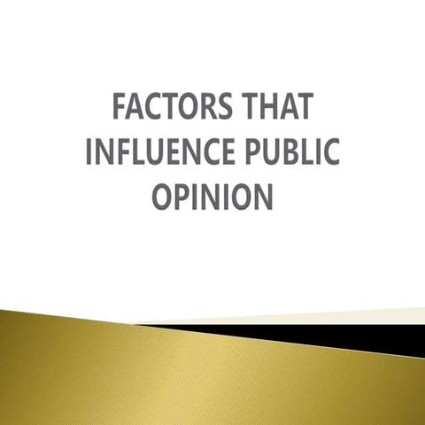 Pr influence of publicopinion